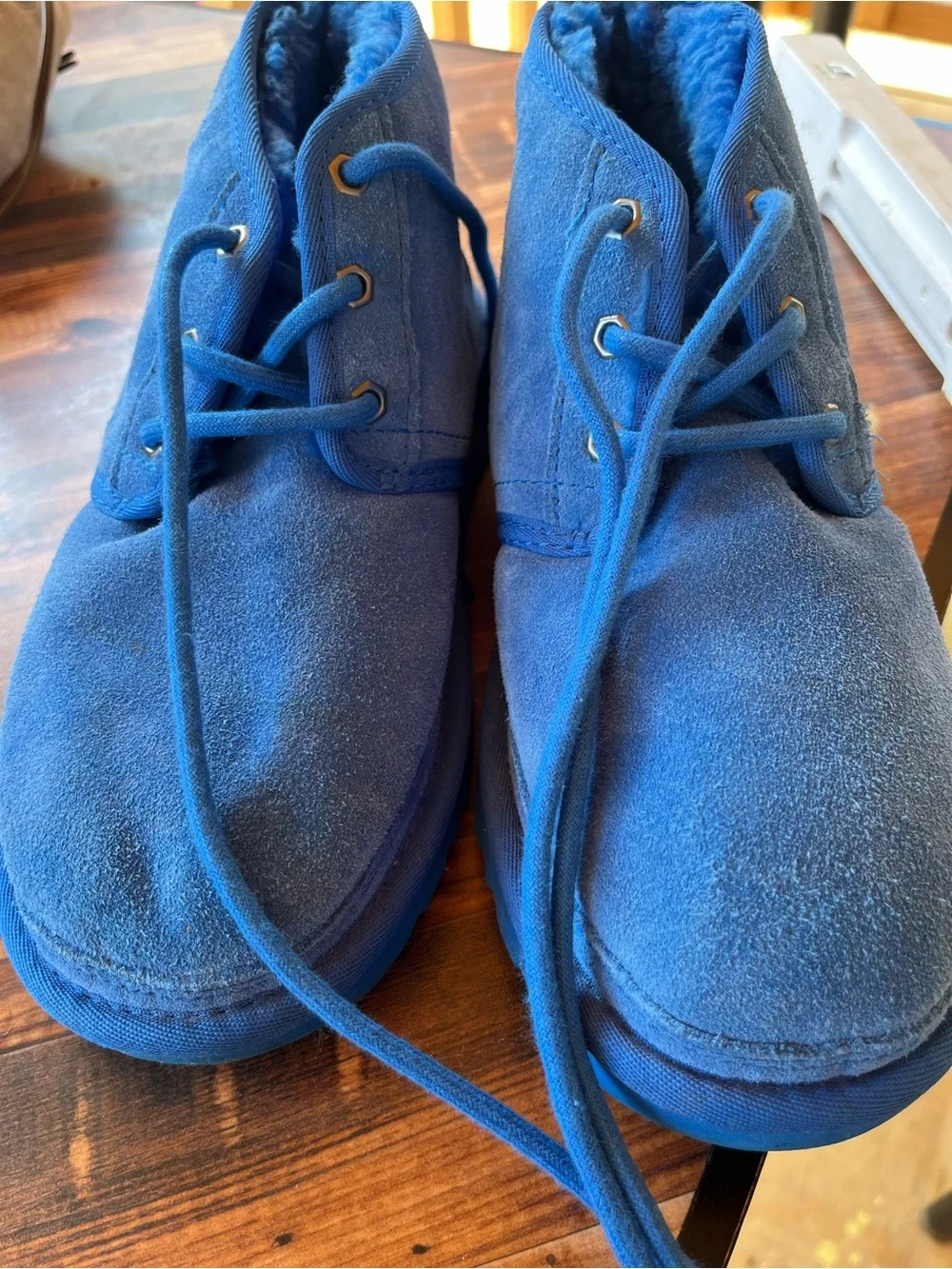 UGG Blue Suede Lace-Up Shoes